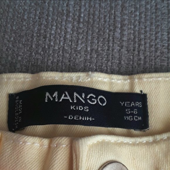 MANGO MNG girls skinny jeans Size5-6 yellow. - Picture 6 of 8